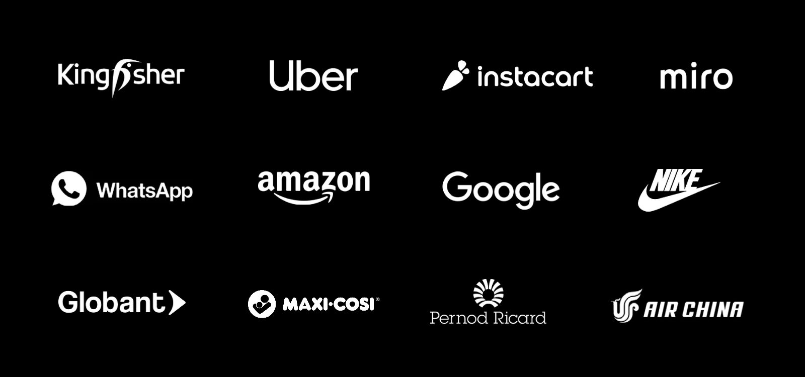 A selection of logos from clients intO works with